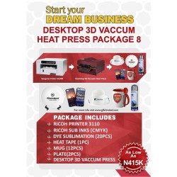 BUSINESS PACKAGE 8 3D DESKSTOP VACUUM HEAT PRESS